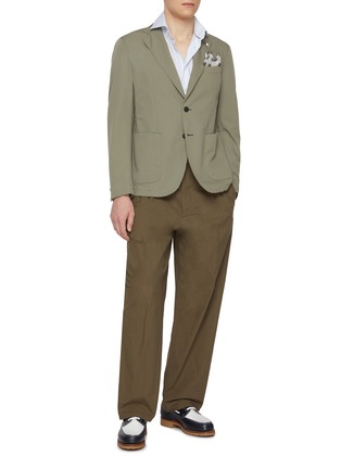 Figure View - Click To Enlarge - ETON  - Cutaway Collar Slim Cotton Shirt