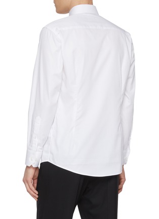 Back View - Click To Enlarge - ETON  - Cutaway Collar Semi Solid Slim Cotton Shirt
