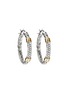 Main View - Click To Enlarge - JOHN HARDY - JH Essentials Diamond 14K Gold Sterling Silver Hoop Earrings