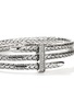 Detail View - Click To Enlarge - JOHN HARDY - Spear Diamond Sterling Silver Double Flex Cuff — Size XS