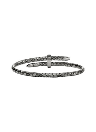 Detail View - Click To Enlarge - JOHN HARDY - Spear Sterling Silver Diamond Rhodium Flex Cuff — Size S