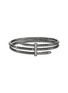 Main View - Click To Enlarge - JOHN HARDY - Spear Diamond Black Rhodium Sterling Silver Double Flex Cuff — Size M