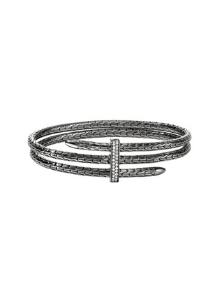 Main View - Click To Enlarge - JOHN HARDY - Spear Sterling Silver Diamond Rhodium Flex Cuff — Size S