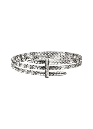 Main View - Click To Enlarge - JOHN HARDY - Spear Sterling Silver Diamond Flex Cuff — Size S