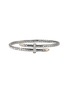 Main View - Click To Enlarge - JOHN HARDY - Spear Diamond 14K Gold Sterling Silver Bypass Flex Cuff — Size S