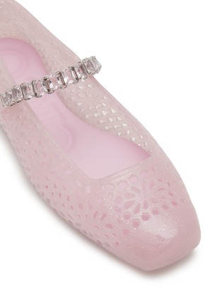 Detail View - Click To Enlarge - JIMMY CHOO - Jelly Crystal Embellished Mary Jane Flats