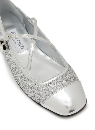 Detail View - Click To Enlarge - JIMMY CHOO - Eleri Leather Mary Jane Flats