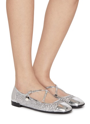Figure View - Click To Enlarge - JIMMY CHOO - Eleri Leather Mary Jane Flats