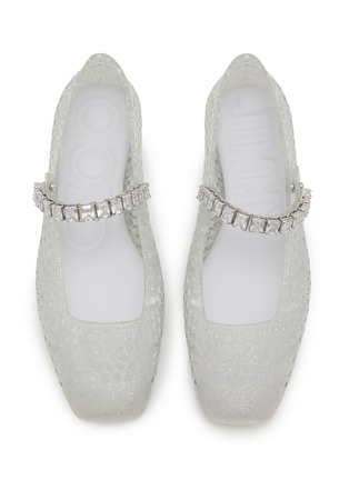 Detail View - Click To Enlarge - JIMMY CHOO - Jelly Crystal Embellished Mary Jane Flats