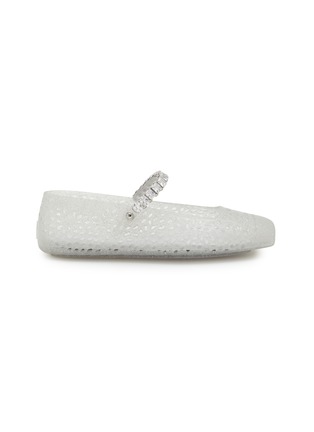 Main View - Click To Enlarge - JIMMY CHOO - Jelly Crystal Embellished Mary Jane Flats