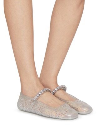靴 Mary Jane Crystal Ribbon Satin Flats 38 Mary Jane Crystal Ribbon Satin Flats - メルカリ