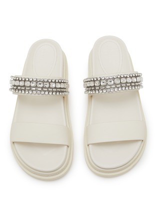 Detail View - Click To Enlarge - JIMMY CHOO - Jadi Crystal Embellished Leather Sandals