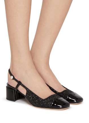 Figure View - Click To Enlarge - JIMMY CHOO - Elisa 45 Leather Slingback Pumps