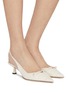 Figure View - Click To Enlarge - JIMMY CHOO - Amita 45 Leather Slingback Pumps
