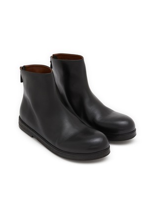 Detail View - Click To Enlarge - MARSÈLL - Zucca Zeppa Leather Ankle Boots