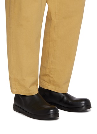 Figure View - Click To Enlarge - MARSÈLL - Zucca Zeppa Leather Ankle Boots