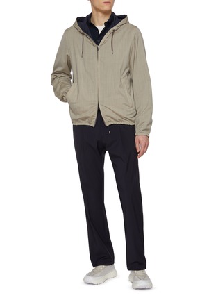 Figure View - Click To Enlarge - HERNO - Bistretch Jersey Polo Shirt