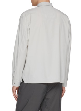 Back View - Click To Enlarge - HERNO - Stud Button Flap Chest Pocket Shirt