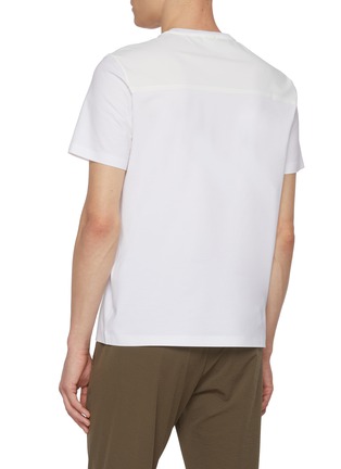 Back View - Click To Enlarge - HERNO - Bistretch Jersey Flap Pocket T-Shirt