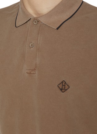 - HERNO - Logo Pigment Dyed Cotton Polo Shirt