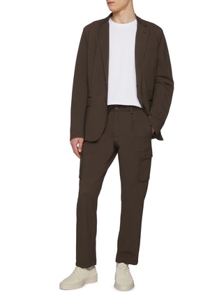 Figure View - Click To Enlarge - HERNO - Waffle Texture Stretch Cargo Pants