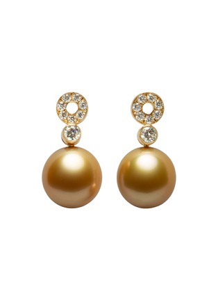 Main View - Click To Enlarge - JEWELMER - Bollicine Golden South Sea Pearl 18K Gold Earrings