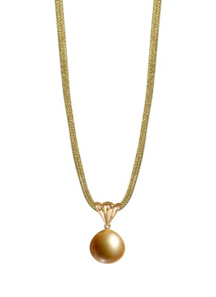 Main View - Click To Enlarge - JEWELMER - Noël Golden South Sea Pearl 18K Gold Pendant Necklace