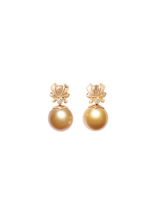 Main View - Click To Enlarge - JEWELMER - Les Classiques Golden South Sea Pearl 18K Gold Earrings