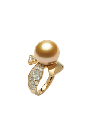 Main View - Click To Enlarge - JEWELMER - Cruise 18K Yellow Gold Pearl Diamond Ring