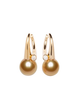 Main View - Click To Enlarge - JEWELMER - Comète Golden South Sea Pearl 18K Gold Earrings