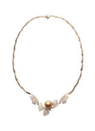 Main View - Click To Enlarge - JEWELMER - Cruise 18K Yellow Gold Pearl Diamond Necklace