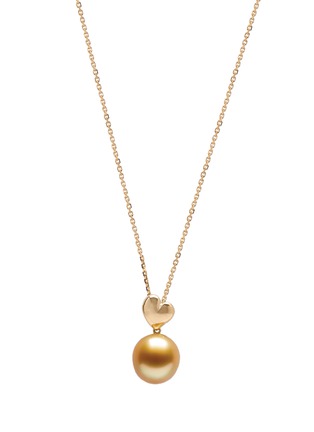 Main View - Click To Enlarge - JEWELMER - Petits Coeurs 18K Yellow Gold Pearl Pendant Necklace