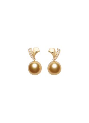 Main View - Click To Enlarge - JEWELMER - Cruise 18K Yellow Gold Pearl Diamond Earrings