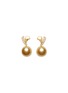 Main View - Click To Enlarge - JEWELMER - Cruise 18K Yellow Gold Pearl Diamond Earrings