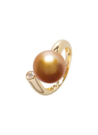 Main View - Click To Enlarge - JEWELMER - Comète Golden South Sea Pearl 18K Gold Ring — Size 52