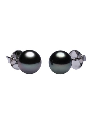 Main View - Click To Enlarge - JEWELMER - Les Classiques Tahitian Pearl 18K White Gold Stud Earrings