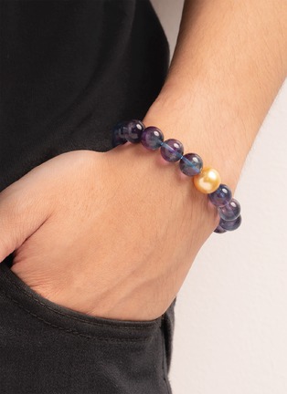 Detail View - Click To Enlarge - JEWELMER - Azur Pearl Fluorite Bracelet