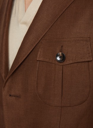  - EQUIL - Single Breasted Linen Field Jacket
