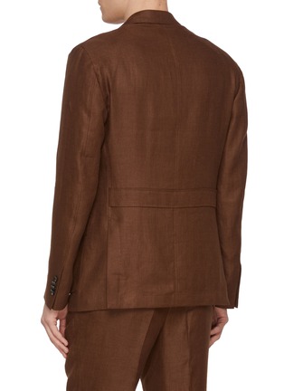 Back View - Click To Enlarge - EQUIL - Single Breasted Linen Field Jacket