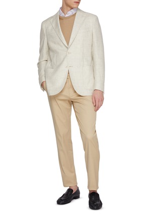 Figure View - Click To Enlarge - EQUIL - Single Breasted Linen Wool Blazer