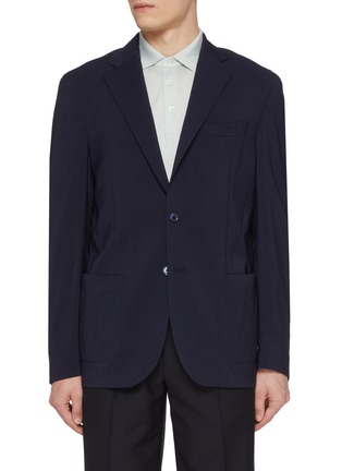 Main View - Click To Enlarge - EQUIL - Single Breasted Seersucker Unlined Blazer