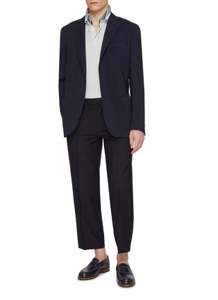 Figure View - Click To Enlarge - EQUIL - Single Breasted Seersucker Unlined Blazer