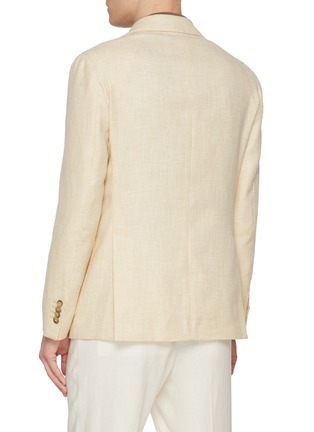 Back View - Click To Enlarge - EQUIL - Notch Lapel Cotton Linen Wool Blazer