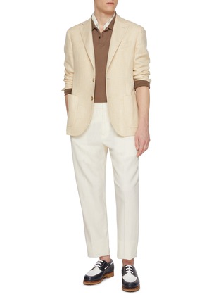 Figure View - Click To Enlarge - EQUIL - Notch Lapel Cotton Linen Wool Blazer