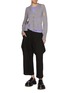 Figure View - Click To Enlarge - JW ANDERSON - Slit Cotton Silk Knit Cardigan