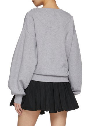 Back View - Click To Enlarge - JW ANDERSON - Rounded Wrap Cotton Sweatshirt