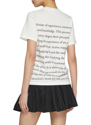 Back View - Click To Enlarge - JW ANDERSON - Text Printed Cotton T-Shirt