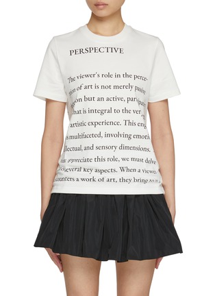 Main View - Click To Enlarge - JW ANDERSON - Text Printed Cotton T-Shirt