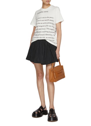 Figure View - Click To Enlarge - JW ANDERSON - Text Printed Cotton T-Shirt