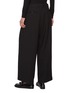 Back View - Click To Enlarge - LA COLLECTION - Double Pleated Wide Leg Wool Trousers